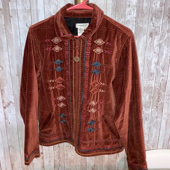 Burnt Orange Coldwater Creek Medium Jacket - Picture 1 of 10